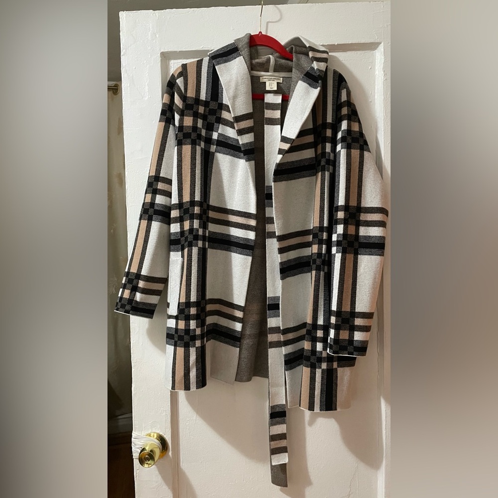 Christian Siriano Hooded Cardigan with Belt – Size XL